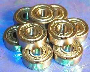 8 Skateboard Bearings 608Z Shielded