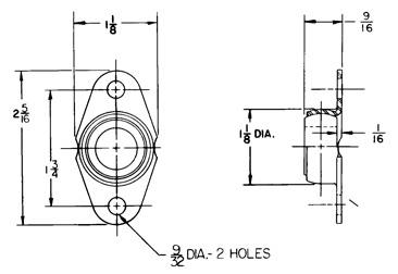 5/16 miniature side flange mounted bearings