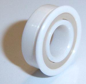 FR188-2RS Full Ceramic Sealed Flanged Bearing 1/4"x1/2"x3/16" ZrO2