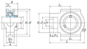 12mm Take Up Mounted Bearing UCT201:vxb:Ball Bearing